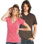 B&C Classic V-Neck Shirt (farbig)