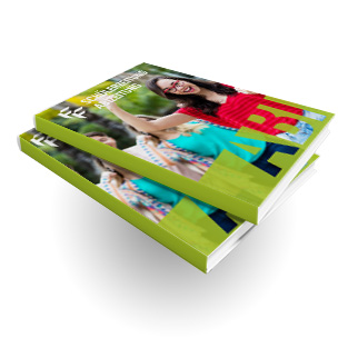 Abizeitungen mit Hardcover Bindung Foliendruck auf ablösbare Klebefolie
