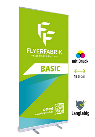 Rollup Aufsteller Basic 150 cm bestellen