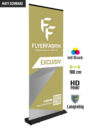Rollup Aufsteller Technical Black 100 cm bestellen